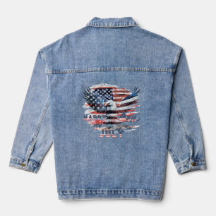Flag and eagle of the United States. Independence Denim Jacket