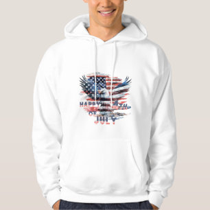Flag and eagle of the United States. Independence Hoodie