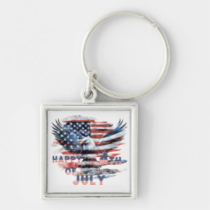 Flag and eagle of the United States. Independence  Key Ring