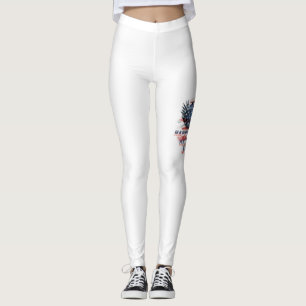 Flag and eagle of the United States. Independence  Leggings