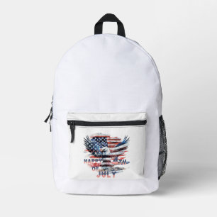 Flag and eagle of the United States. Independence Printed Backpack
