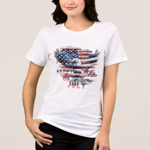 Flag and eagle of the United States. Independence  Tri-Blend Shirt