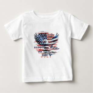 Flag and eagle of the United States.  July 4th. Baby T-Shirt
