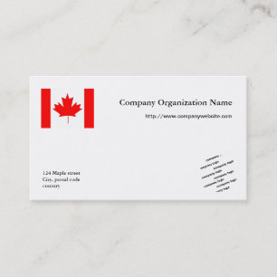 Flag and logo international business card
