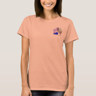 Flag and Map of Australia T-Shirt