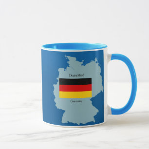 Flag and Map of Germany Mug