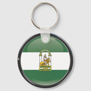 Flag and shield of Andalusia Key Ring