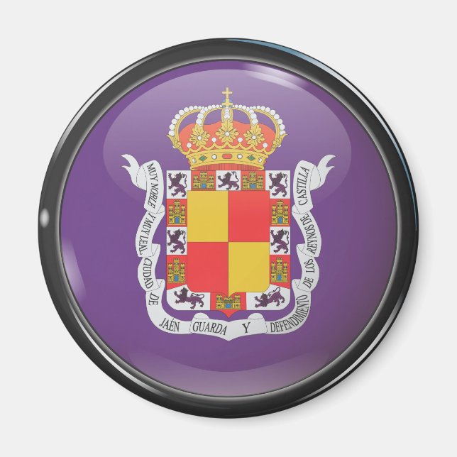 Flag and shield of Jaén Magnet (Front)