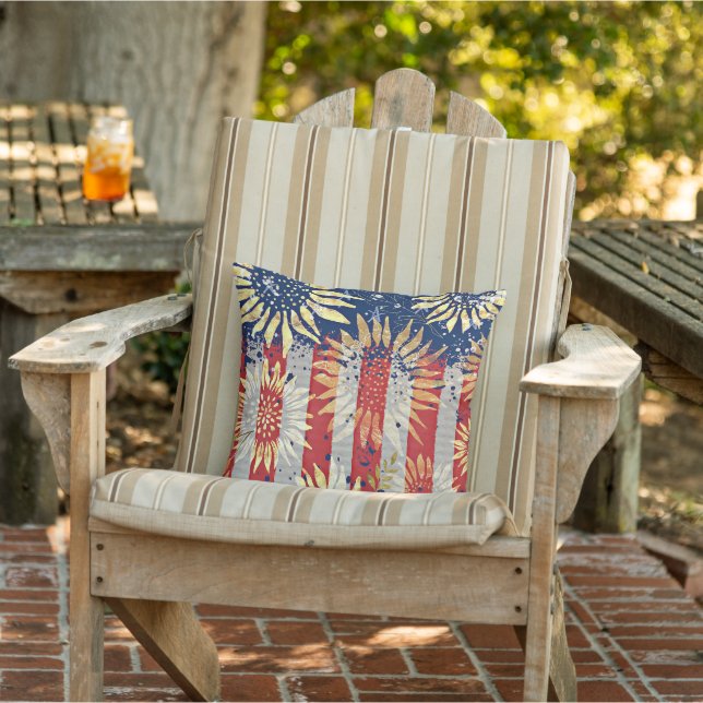 Flag and sunflowers cushion (Chair)