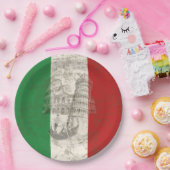 Flag and Symbols of Italy ID157 Paper Plate (Party)