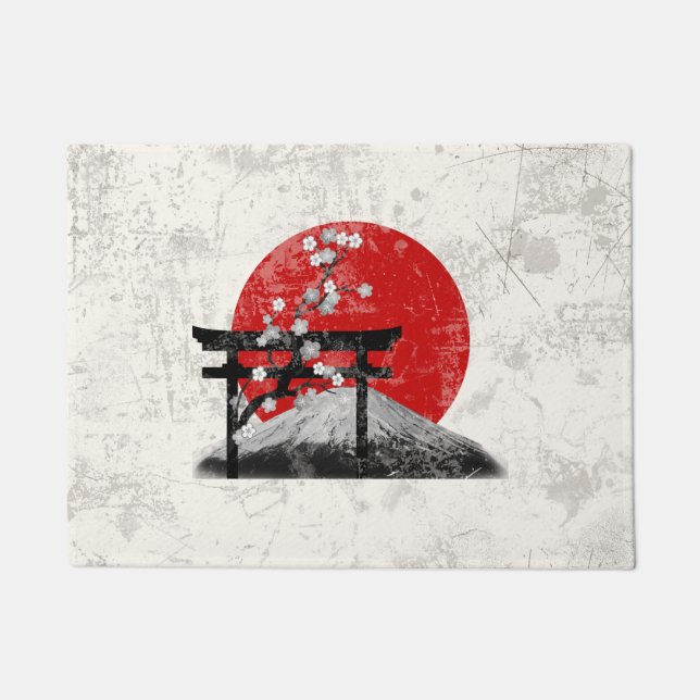 Flag and Symbols of Japan ID153 Doormat (Front)