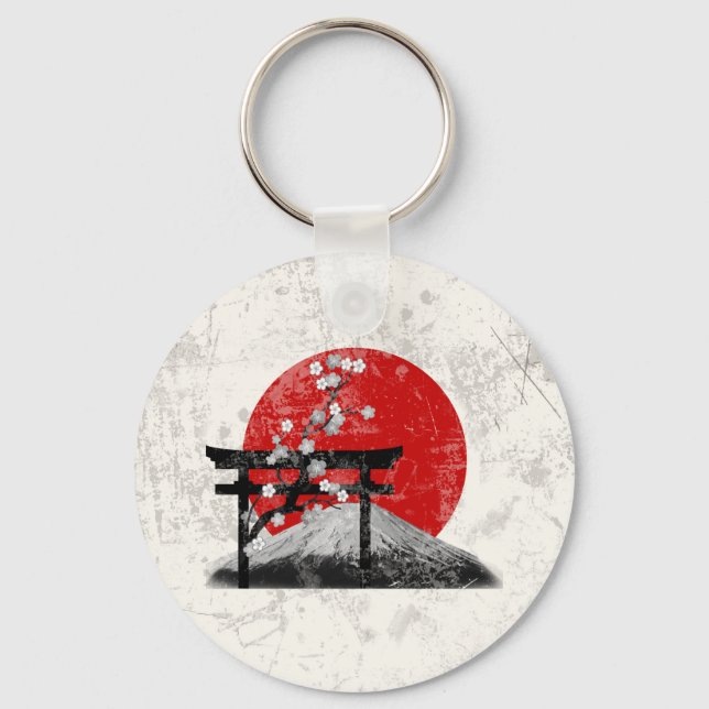 Flag and Symbols of Japan ID153 Key Ring (Front)