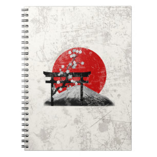 Flag and Symbols of Japan ID153 Spiral Notebook