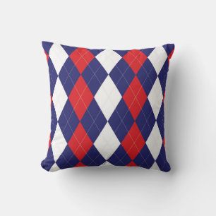 Flag Argyle Throw Pillow