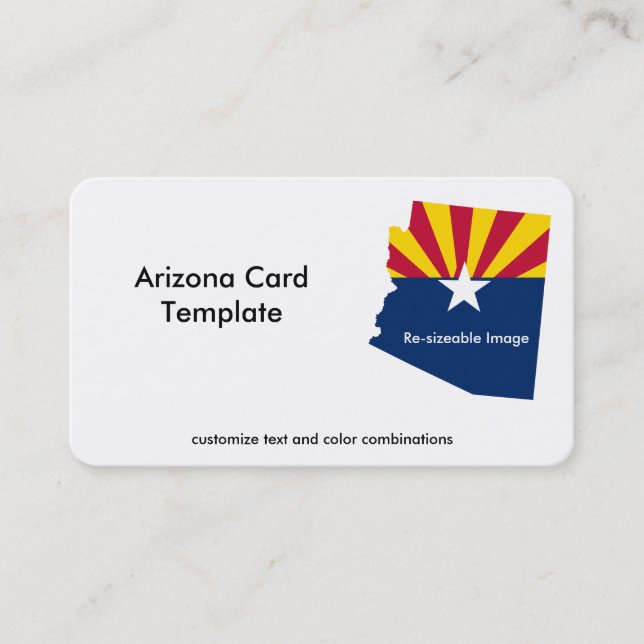 Flag Arizona State Business Card (Front)