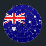 Flag Australia Dartboard<br><div class="desc">Flag of Australia: The flag of the United Kingdom "the Union Jack" is located in the upper left corner,  below is the Star of the Federation. The other stars represent the constellation of the Southern Cross.</div>