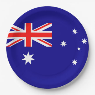 Flag Australia Paper Plate