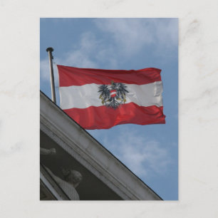 flag austria emblem postcard