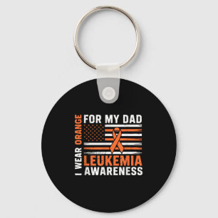 Flag Awareness Amarican I Wear Orange For Dad Leuk Key Ring