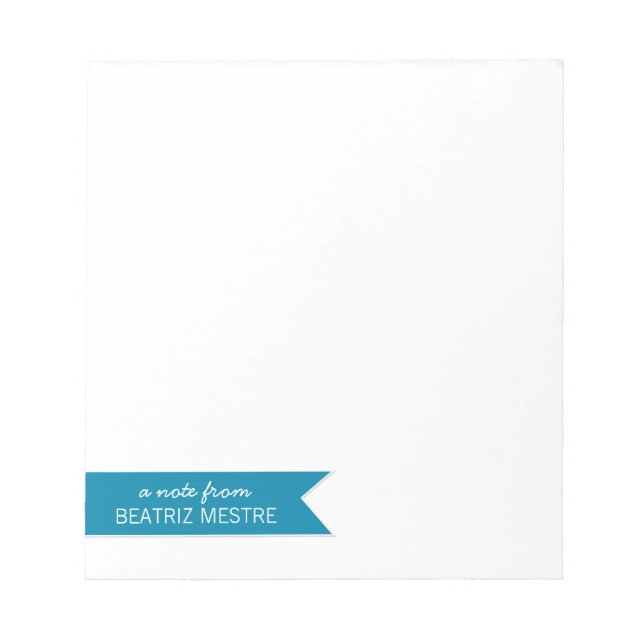 Flag Banner Personalised Notepads | Blue (Front)