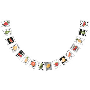 FLAG BANNER Two-tti Frutti Fruit Birthday Party