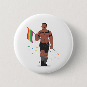 FLAG-BEAR-ERS  3 6 CM ROUND BADGE