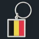 Flag Belgium Tricolor Key Ring<br><div class="desc">Flag of Belgium tricolor: "The union makes strength" ("Eendracht maakt macht" in Dutch and "Einigkeit macht stark" in German).</div>