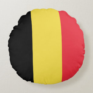 Flag Belgium Tricolor Round Cushion