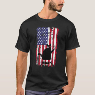 Flag Black Cat What Murderous Cat With Deluxe Glov T-Shirt