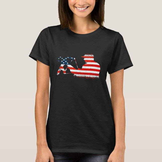 Flag Bowhunting Archer  Longbow Crossbow Archery T-Shirt (Front)