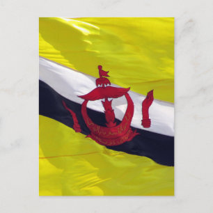flag brunei postcard