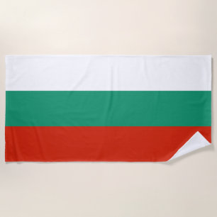Flag Bulgaria tricolor Beach Towel