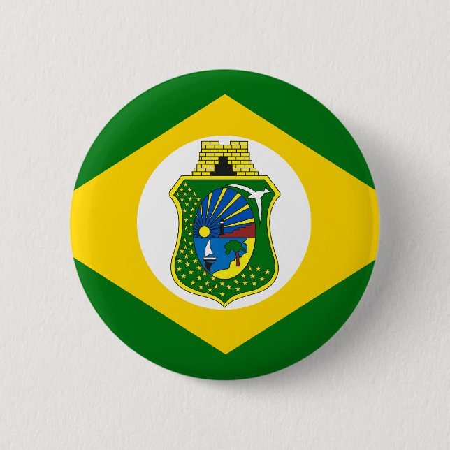Flag Ceará Brazil 6 Cm Round Badge (Front)