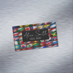 Flag collection magnetic business card