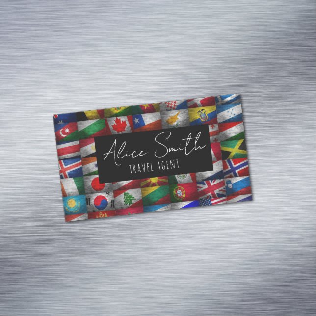 Flag collection magnetic business card (In Situ)