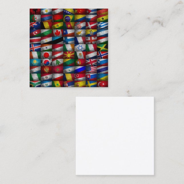 Flag collection square business card (Front/Back)