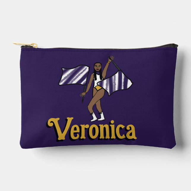 Flag / Colour Guard Accessory Bag Purple/Yellow (Front)