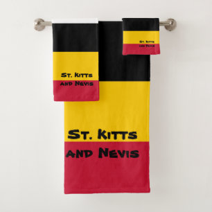 Flag Colours of St. Kitts Bath Towel Set