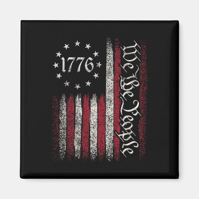 Flag Constitution Independence Day American Patrio Magnet (Front)
