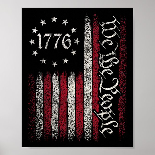 Flag Constitution Independence Day American Patrio Poster (Front)