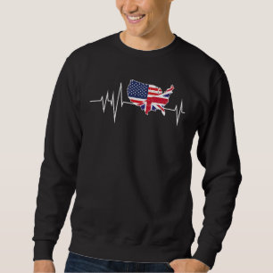 Flag Country Heartbeat British Americans Flags Wor Sweatshirt