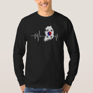Flag Country Heartbeat Korean Korea Flags World Ma T-Shirt