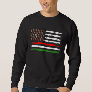 Flag Dabbing Santa Claus Christmas Tree Lights Kid Sweatshirt