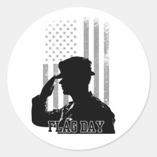 Flag Day Classic Round Sticker