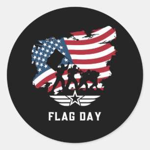 Flag Day Classic Round Sticker