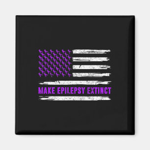 Flag Dinosaur Make Epilepsy Extinct Awareness Kids Magnet