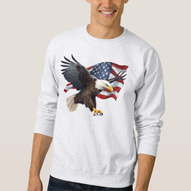 Flag/Eagle - T-Shirt Sweatshirt (Front)