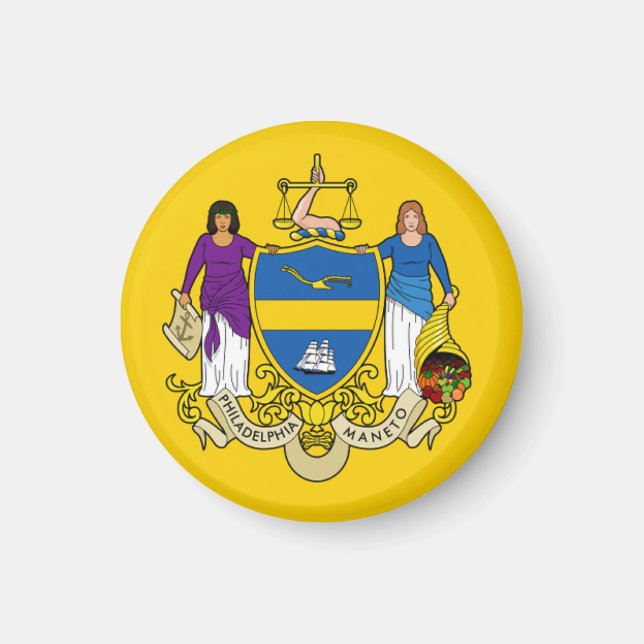 Flag/ Emblem of Philadelphia, PA Magnet (Front)