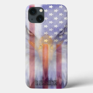 Flag   Faded Eagle   Personalised iPhone 13 Case