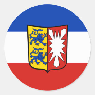 Flag - Fahne - Flagge - Germany Schleswig Holstein Classic Round Sticker